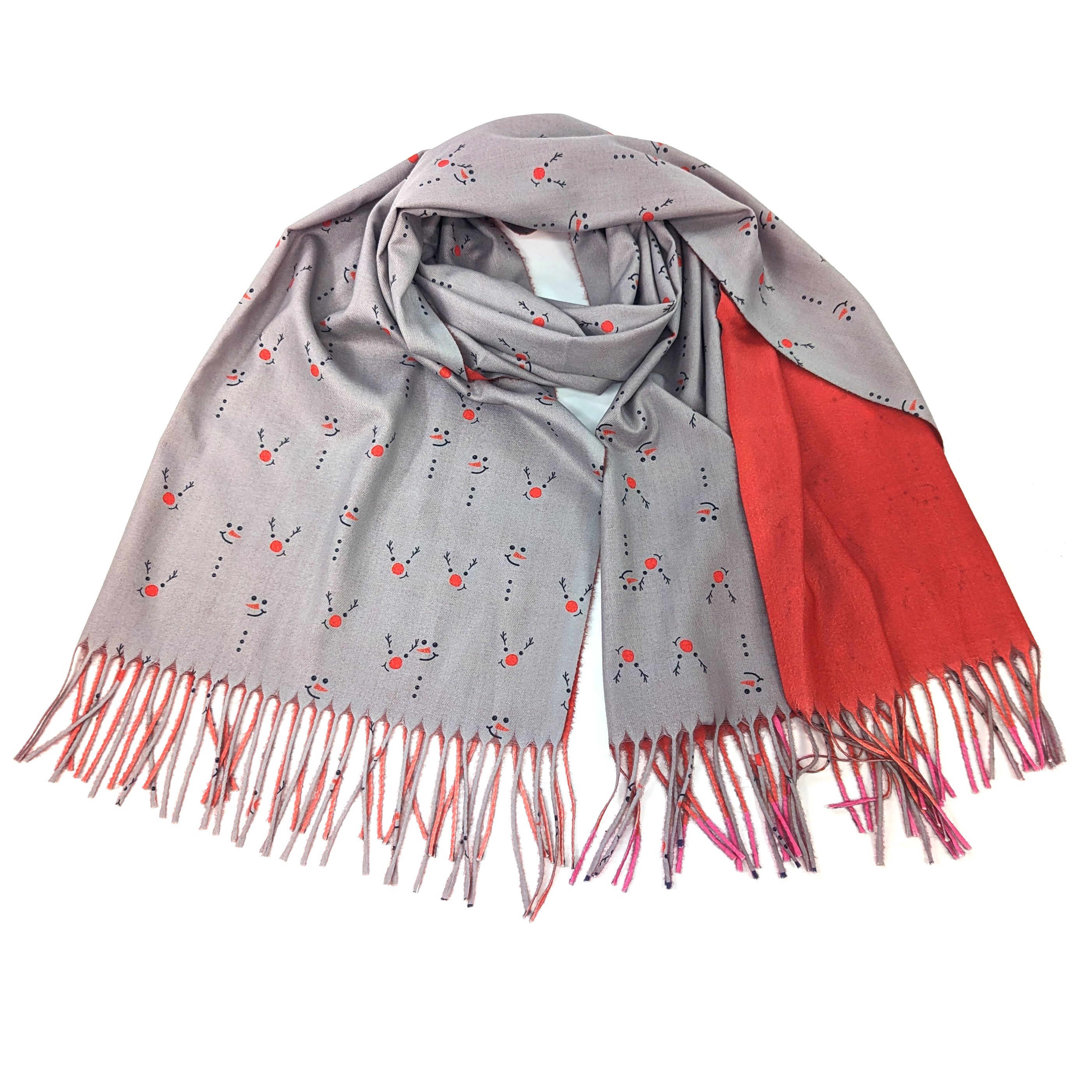 Christmas Noses Pashmina Style Scarf - Exclusive Holiday Design | Soft Winter Shawl for Women | Perfect for Christmas Parties & Gift Giving