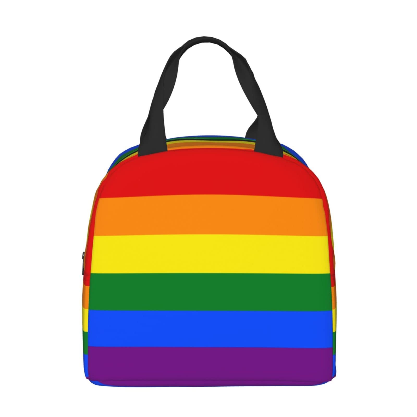 Rainbow Insulated Lunch Box for Kids - Reusable Thermal Lunch Bag for Boys & Girls, Perfect for School, Camping, Hiking, Picnic, Beach & Travel - Ideal for Keeping Meals Fresh All Day