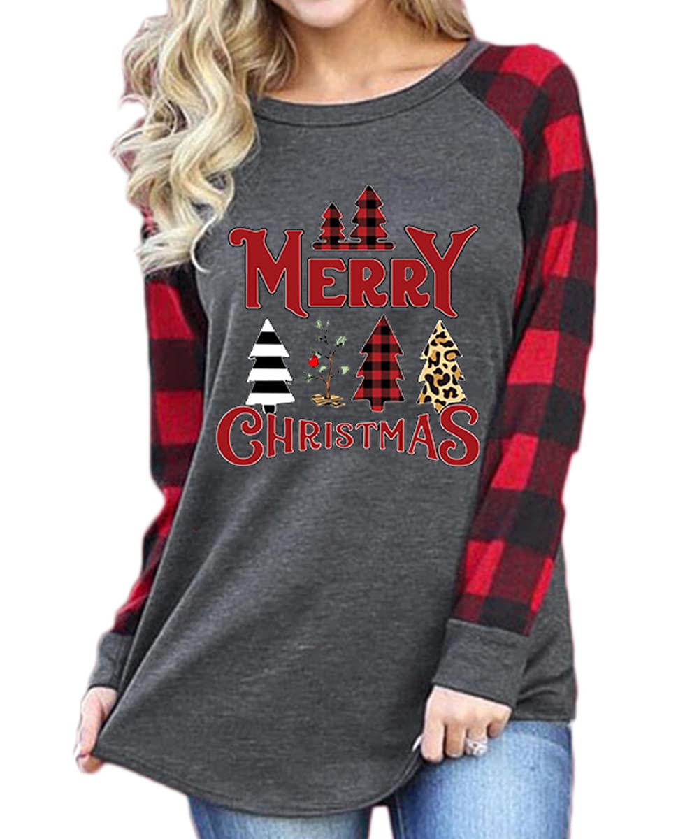 Women's Christmas Movie Watching Long Sleeve Raglan T-Shirt with Snowman & Plaid Design - Cozy Holiday Outfit for Family Gatherings & Winter Celebrations