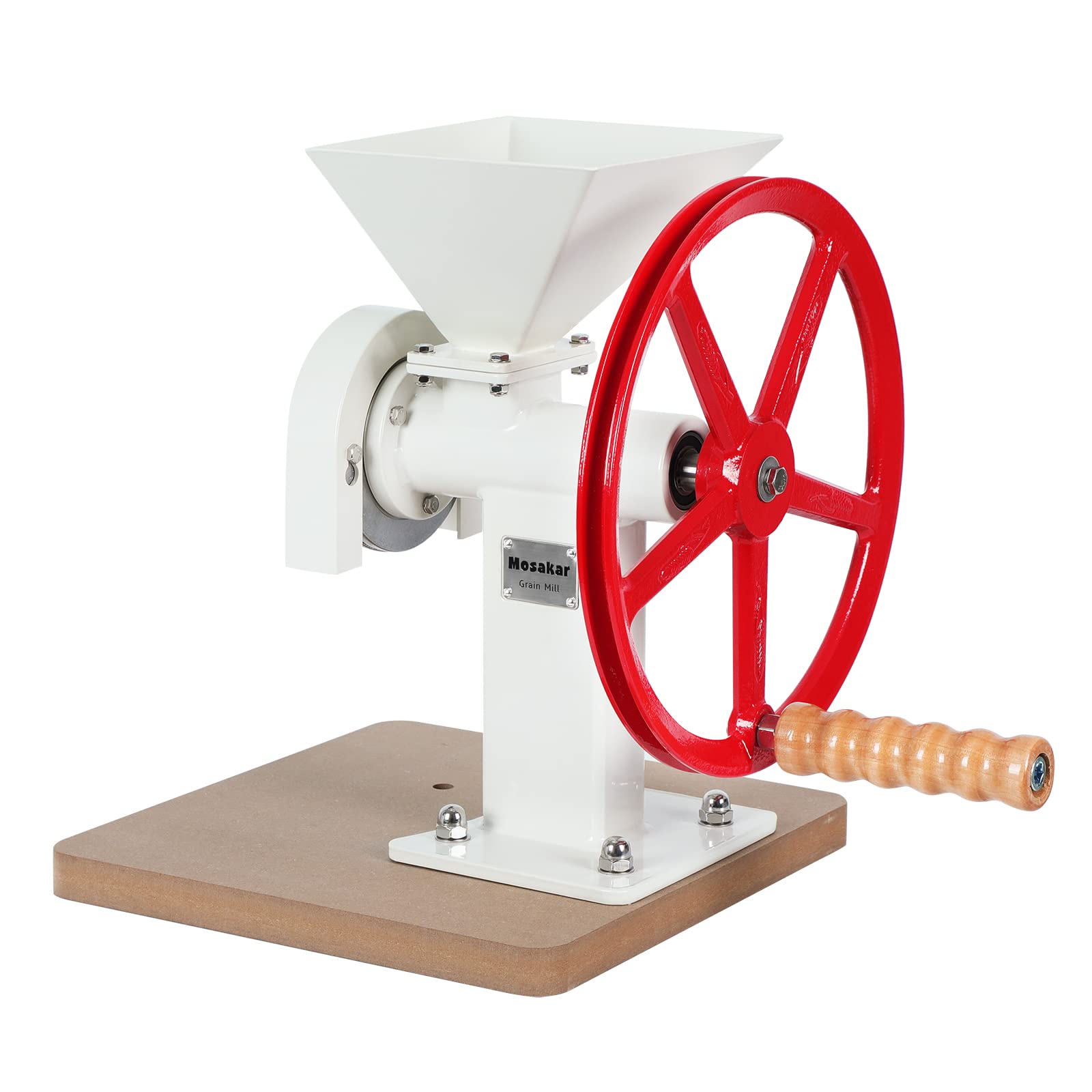 Premium Hand Crank Grain Mill - Stainless Steel Manual Flour Grinder for Wheat, Corn, Spices & Peanuts | Make Fresh Masa, Nut Butters & Whole Grain Flour | Perfect for Home Baking, Camping & Emergency Food Prep