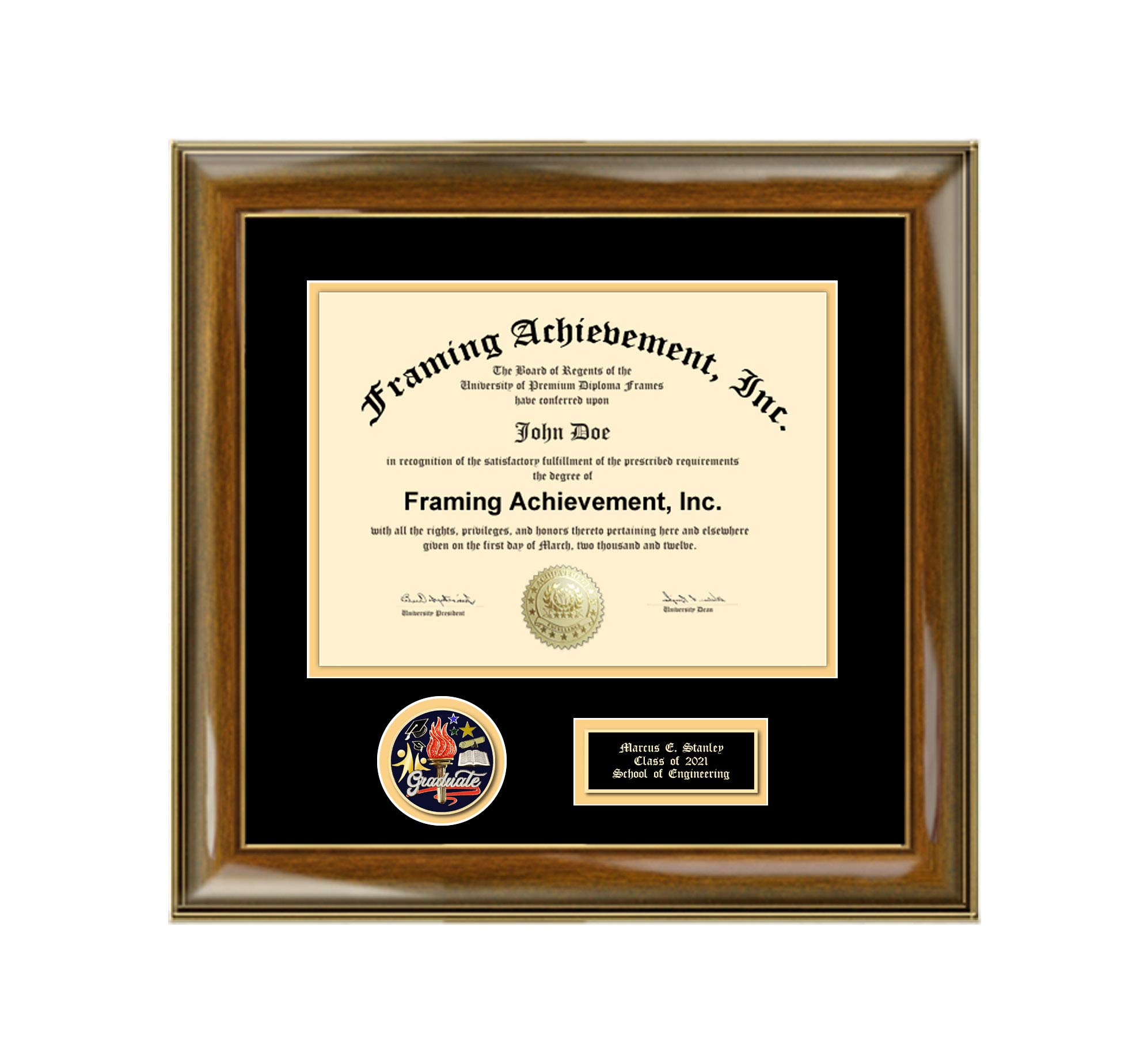 3D College Diploma Frame with Medal Holder - Certificate Display Case for Graduation Awards - Bachelor, Master, MBA, PhD Gift - Perfect for Office, Home, or Study Room Decor