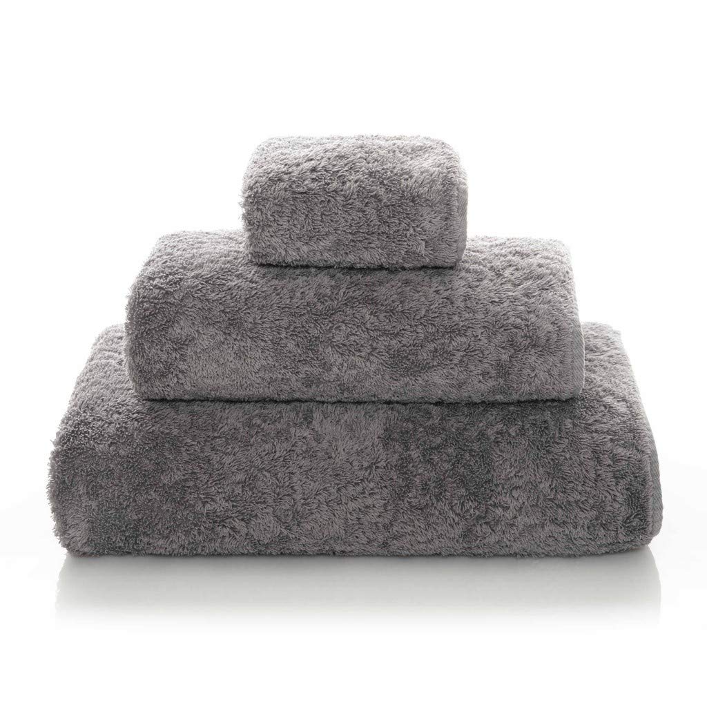 Graccioza Egoist Luxury Bath Towels 28x55 Inches - 100% Egyptian Giza Cotton 800 GSM - Ultra Soft & Absorbent Bath & Face Towels - Anthracite Color - Made in Portugal - Perfect for Spa, Hotel & Home Bathroom Use