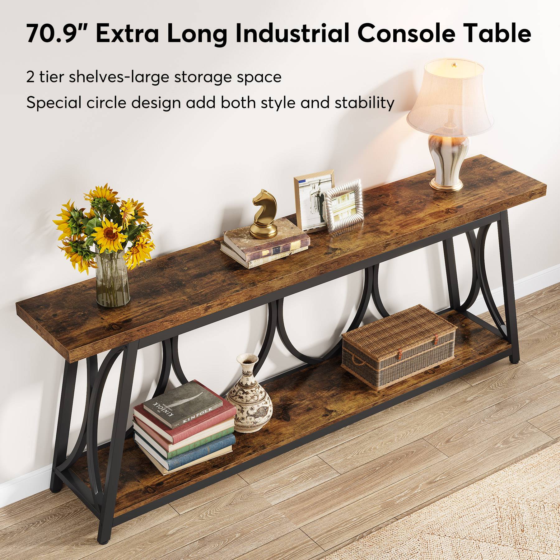 2 Tier Console Table - 70.9