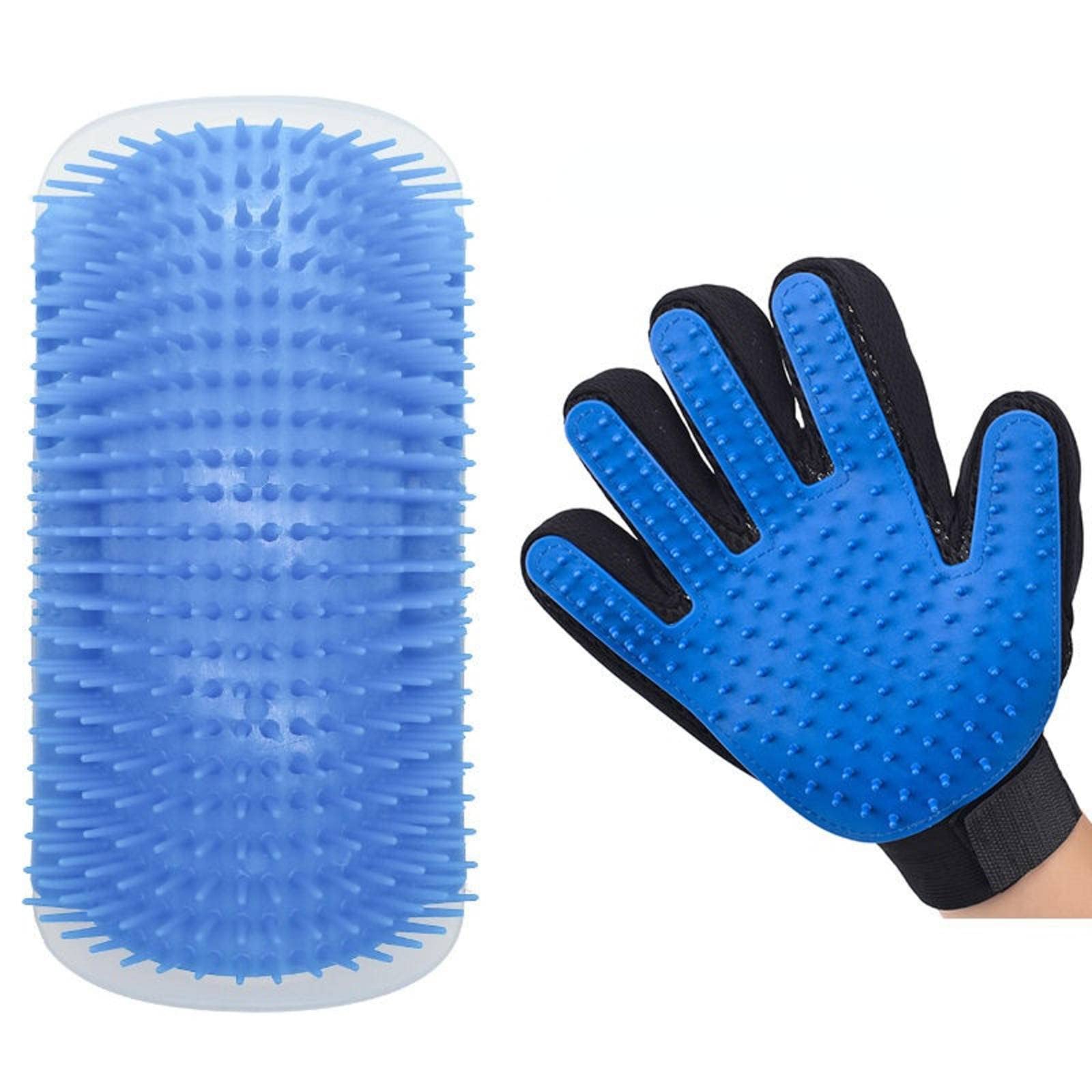 Premium Cat Scratching Post with Massage Brush - Blue Pet Corner Toy for Cats, Durable Scratching Board & Face Rubbing Device - Perfect for Playtime, Grooming & Stress Relief in Home or Office