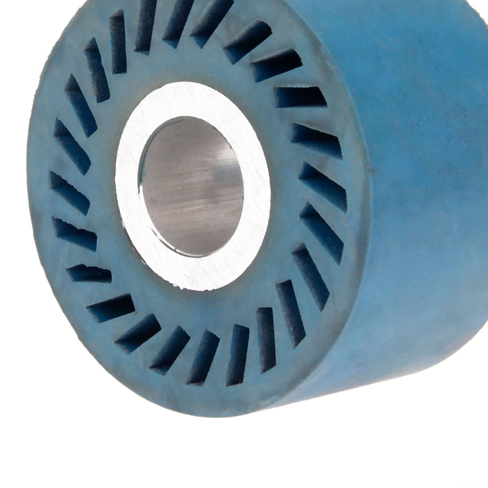86x50x20mm Solid Grooved Rubber Contact Wheel for Belt Grinder - Professional Sander Polishing & Chamfering Grinding Wheel with Abrasive Belt Compatibility | Ideal for Metalworking, Wood Sanding & DIY Projects