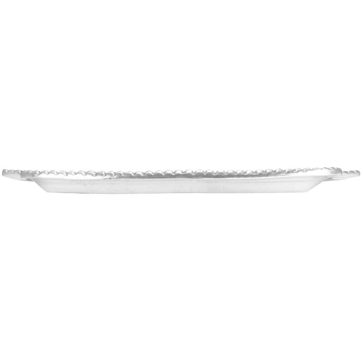 Handcrafted Personalized Pearl Serving Tray - Elegant Rectangular Silver Tray for Whiskey Decanter, Candle Sticks, Vanity Set & Perfume | Perfect for Home Decor, Wedding Gifts & Luxury Entertaining