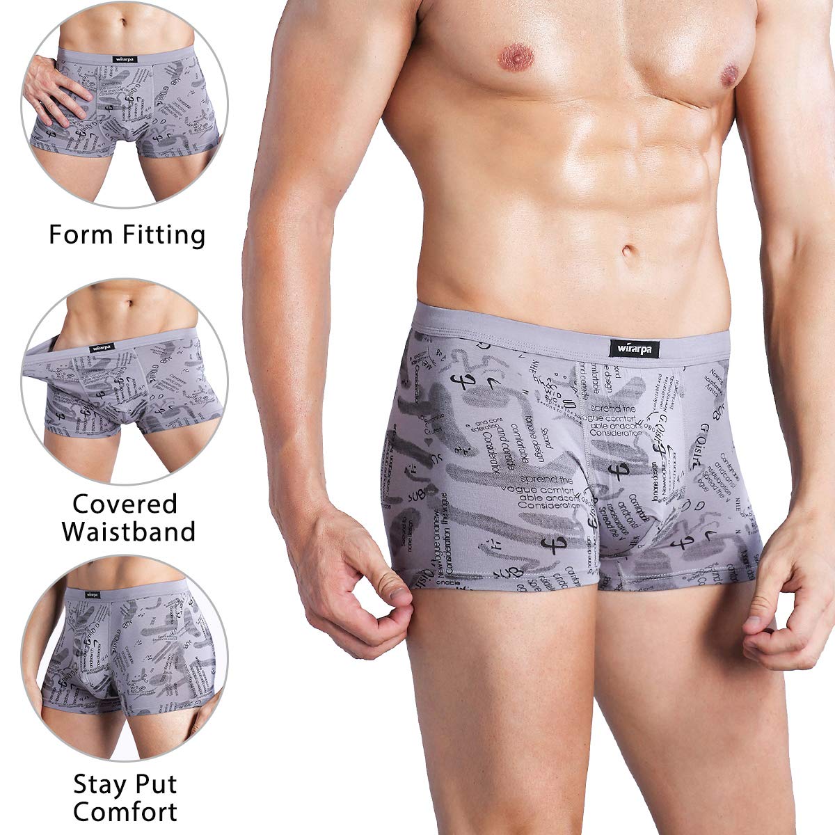 Breathable Modal Microfiber Men's Underwear Multipack - Soft Boxer Briefs with Comfortable Waistband for Everyday Wear, Workout & Travel