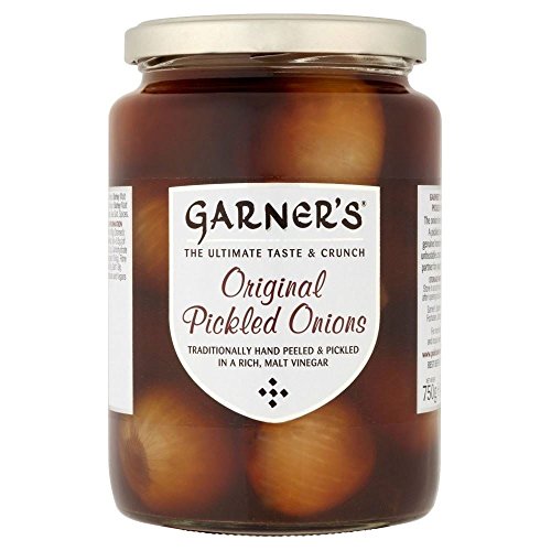 Garner's Pickled Onions 750g - Crunchy Sweet & Tangy Onions in Vinegar - Perfect for Burgers, Salads, Sandwiches & Charcuterie Boards