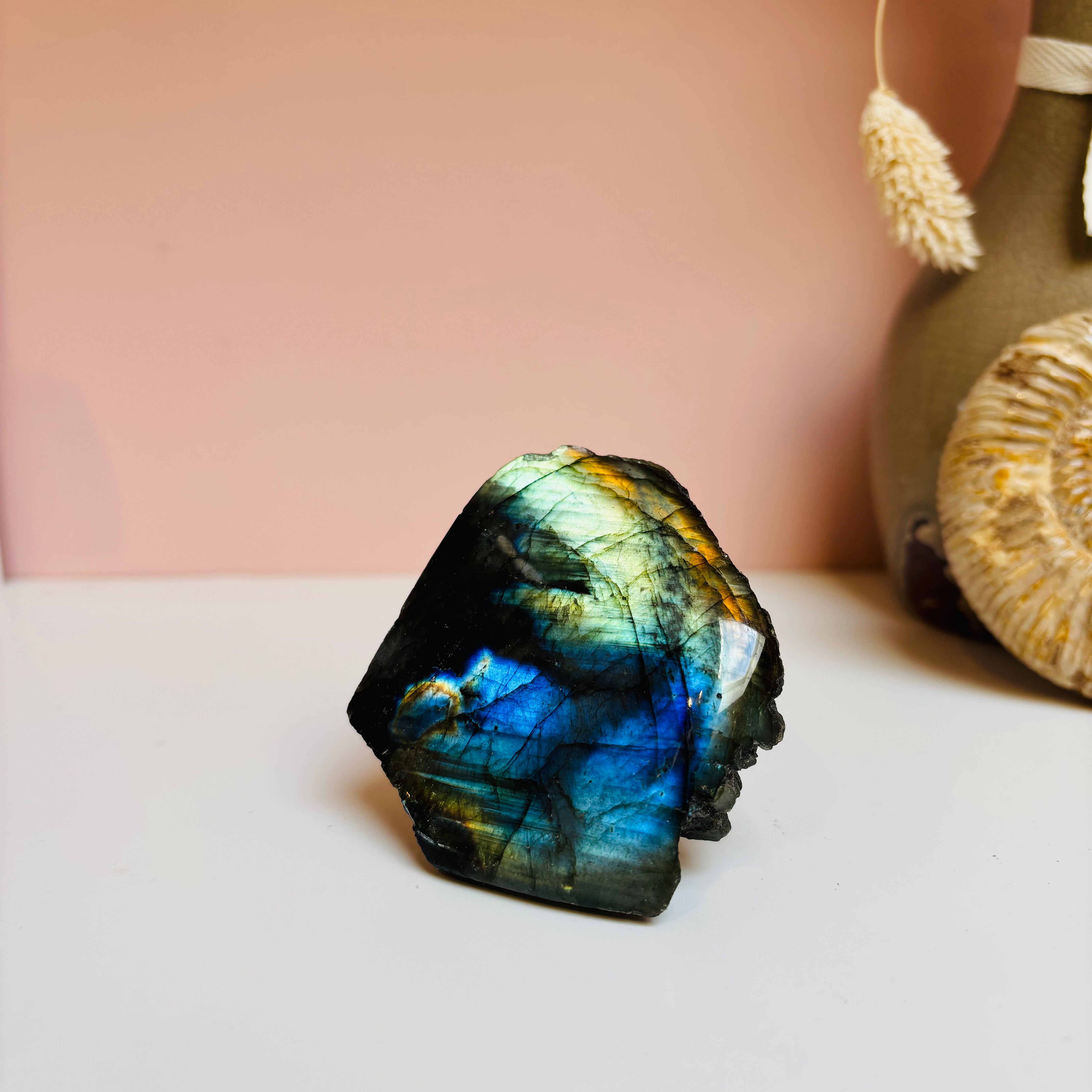 Natural Labradorite Gemstone - Healing Crystal for Meditation, Jewelry Making & Spiritual Growth | Perfect for Necklaces, Rings & Home Decor