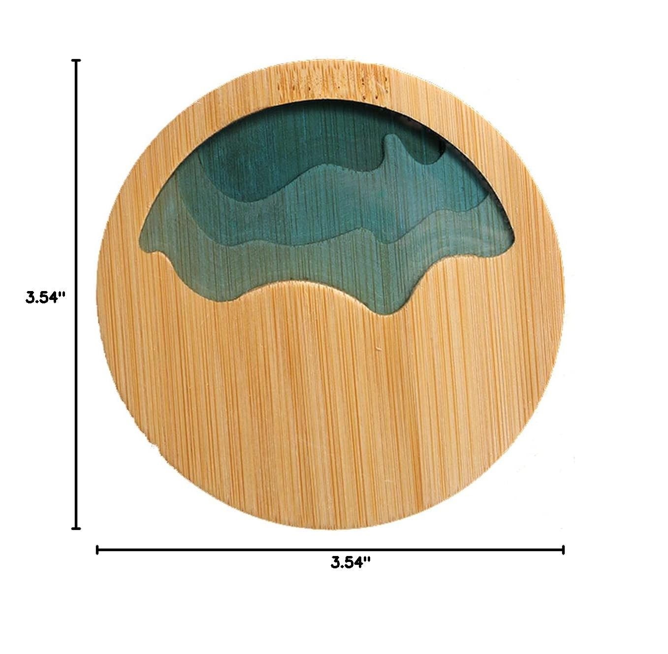 3-Piece Creative Bamboo Round Tea Coaster Set - Heat Resistant Cup Saucers for Kung Fu Tea - Perfect for Tea Ceremonies, Home Decor & Gift Giving