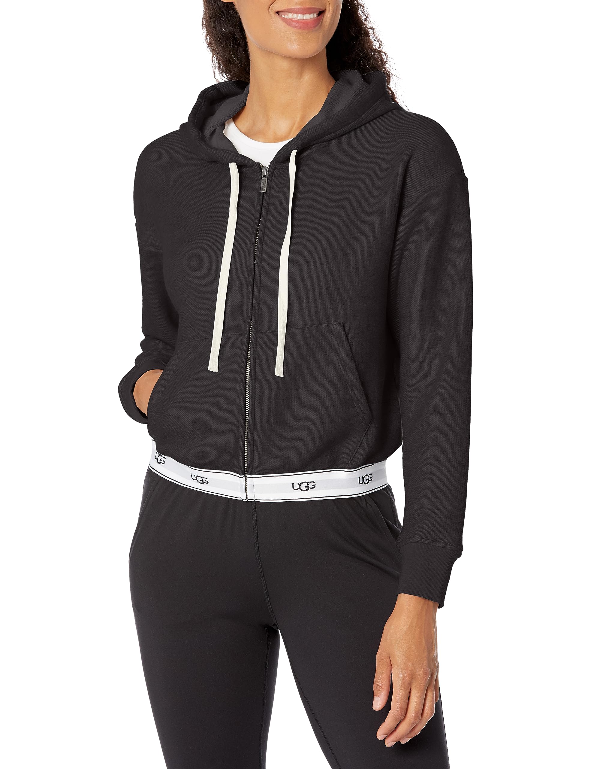 UGG Women's Kaelie Zip Hoodie Sweater - Cozy Fleece Pullover with Front Pockets | Perfect for Casual Wear, Winter Outfits & Lounge Comfort