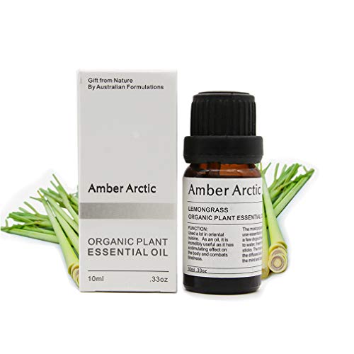 100% Pure Lemongrass Essential Oil for Aromatherapy - Natural Stress Relief & Mood Booster - 10ml Bottle for Diffusers, Massage & DIY Skincare - Perfect for Home Spa, Yoga & Relaxation