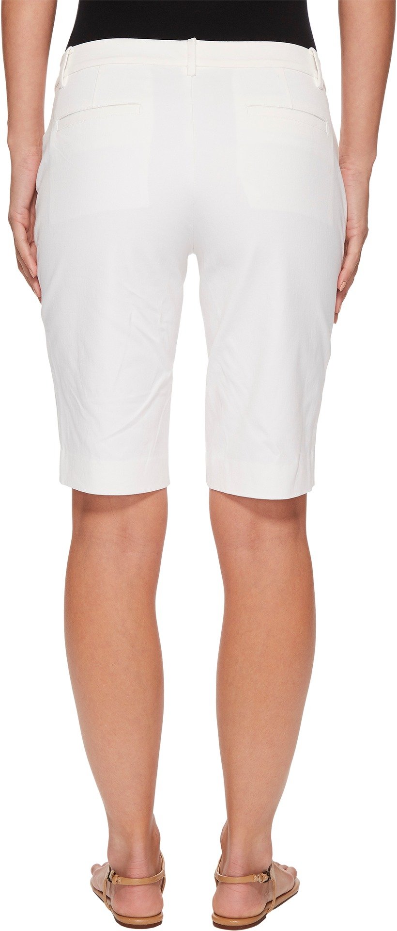 Lauren Ralph Lauren Women's Realeen Twill Comfort Waist Bermuda Shorts - White Size 8 | Casual Summer Wear, Beach Outfit, Lounge & Vacation Shorts