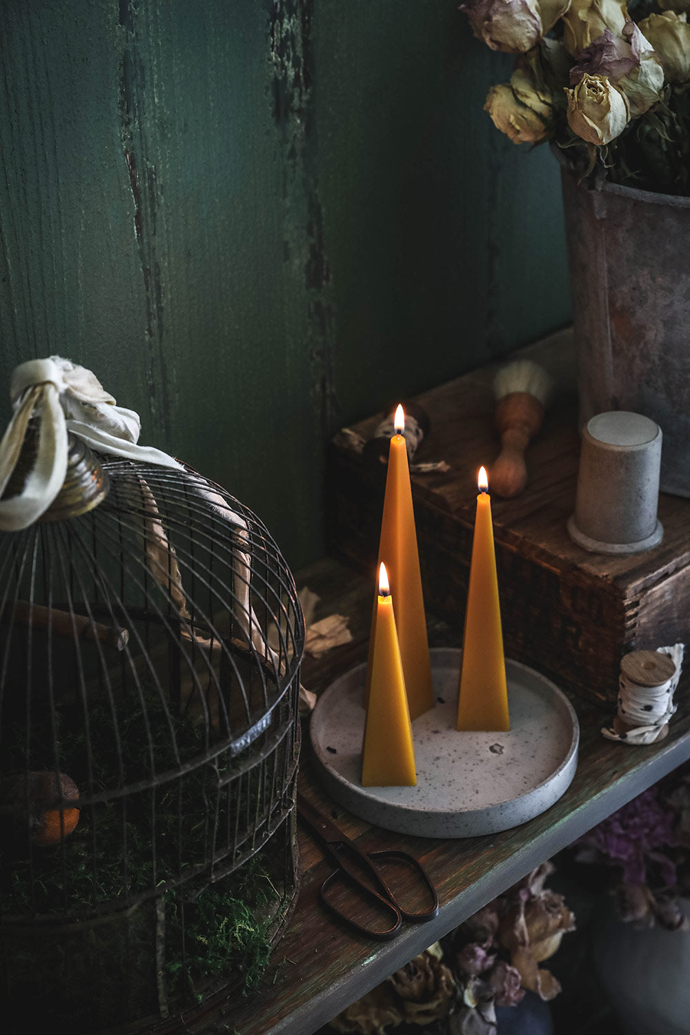Premium Beeswax Peak Candles Set - Natural, Eco-Friendly & Long-Lasting Scented Candles for Home, Meditation & Romantic Ambiance