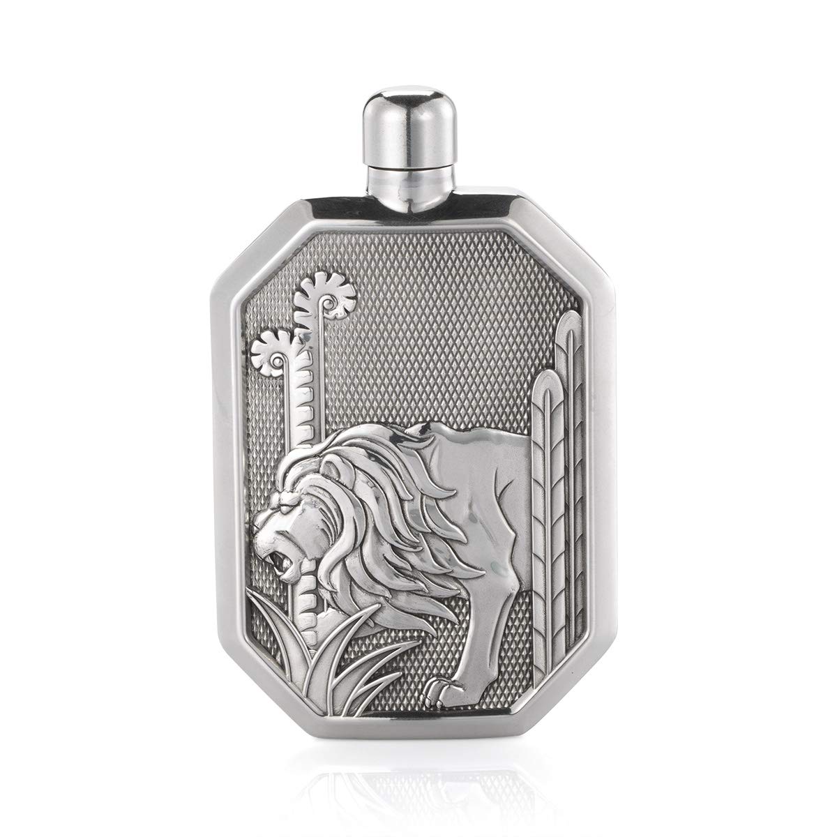 Royal Selangor Savannah Collection Pewter Lion Hip Flask - Handcrafted Luxury Flask for Whiskey & Liquor, Perfect for Gifts, Travel & Outdoor Adventures