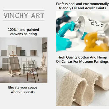 Abstract Painting Set of 2 Modern Wall Art - #AB 444 - Perfect for Living Room, Bedroom & Office Decor