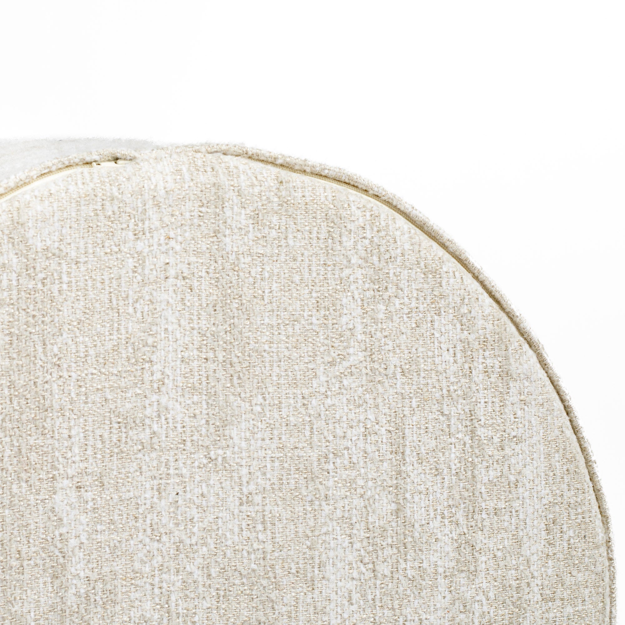 Samson 18x16 Round Ottoman in Oatmeal - Stylish Footrest & Storage Bench for Living Room, Bedroom, or Nursery - Perfect for Extra Seating and Home Decor