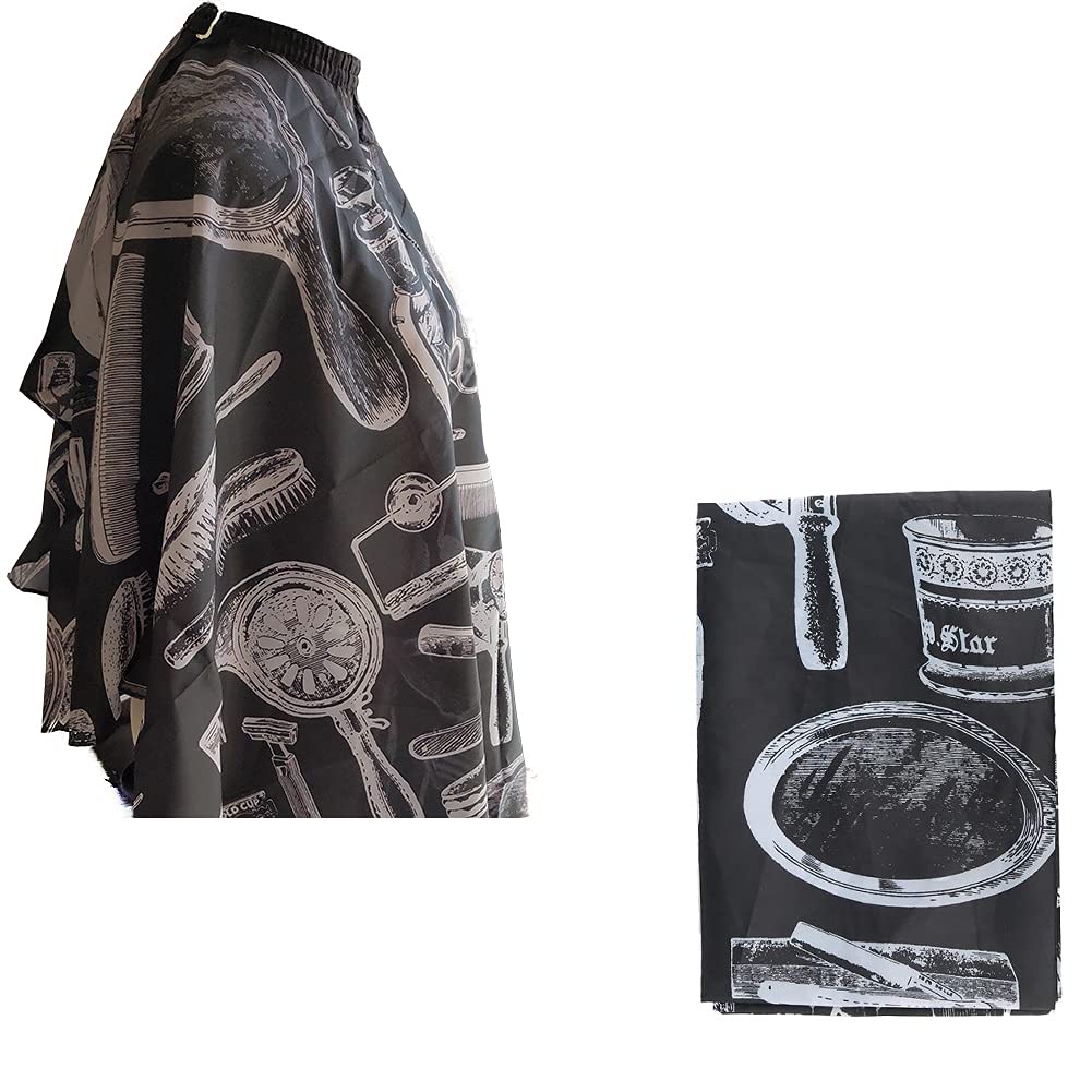 **Professional Hair Cutting Cape with Adjustable Clasp & Styling Comb Set – Includes Rat Tail, Fine Tooth & Dressing Combs for Salon, Barber & Home Haircuts**    *(Use Cases: Perfect for professional salons, barber shops, and at-home haircuts, ensuring precision styling and mess-free grooming.)*