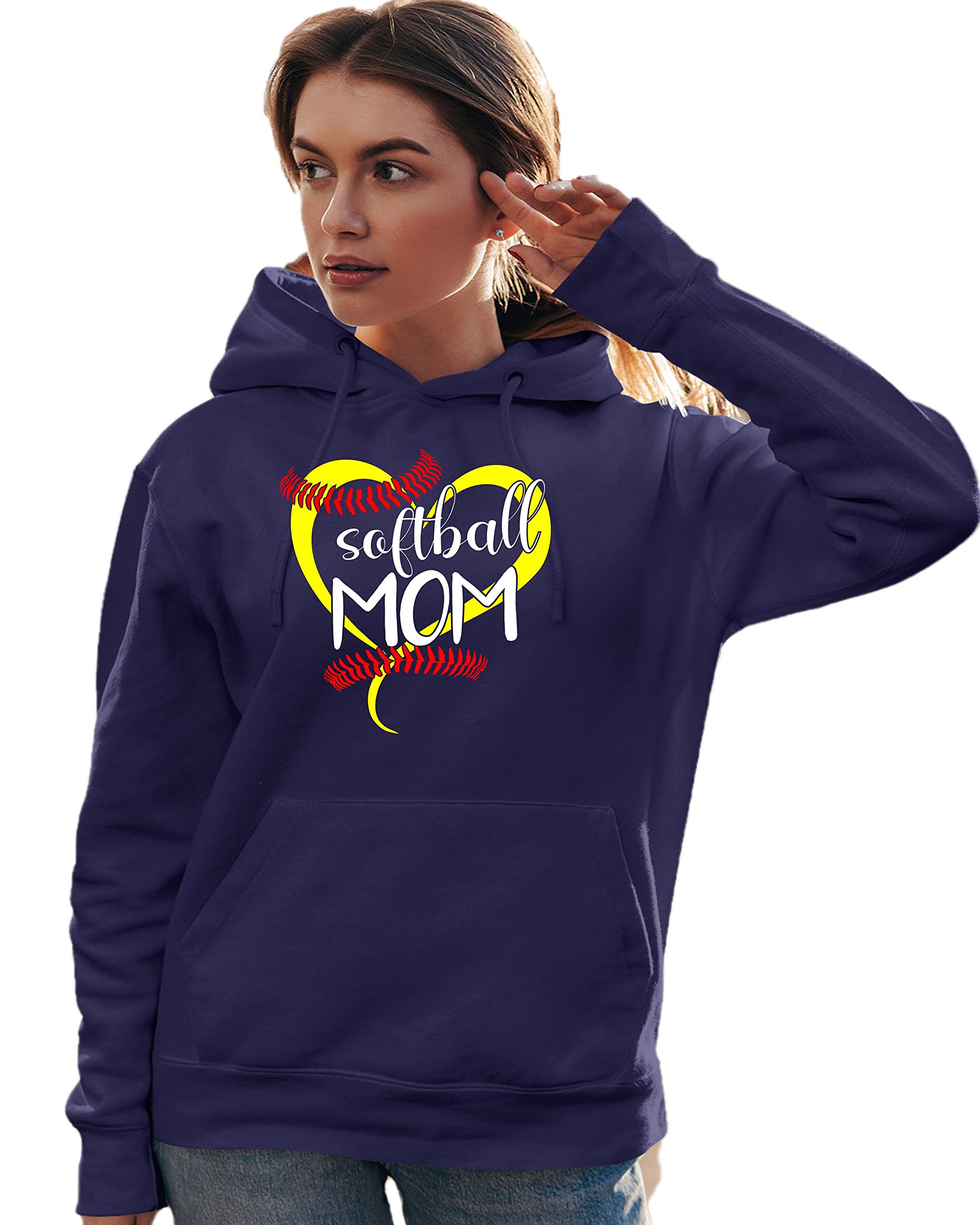 Softball Mom Hoodie - Comfortable & Stylish Sweatshirt for Women & Men - Perfect for Mother's Day Gifts & Game Day Outfits