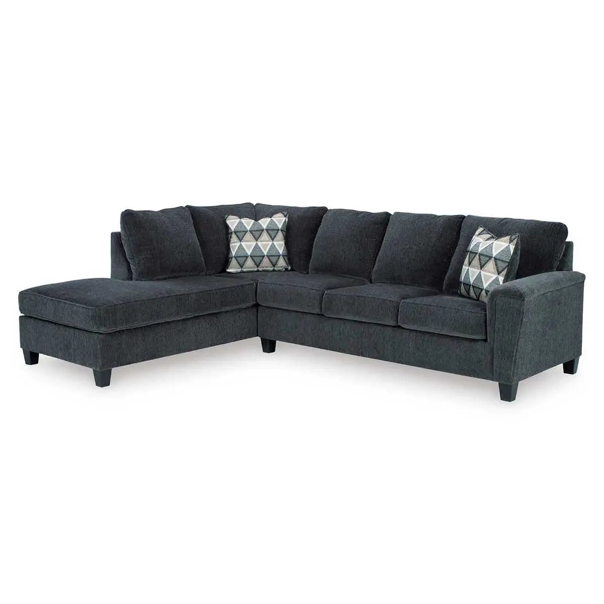 Abinger 2-Piece LFH Sectional Sofa with Chaise Lounge in Smoke Gray - Modern Living Room Furniture for Small Spaces & Apartments