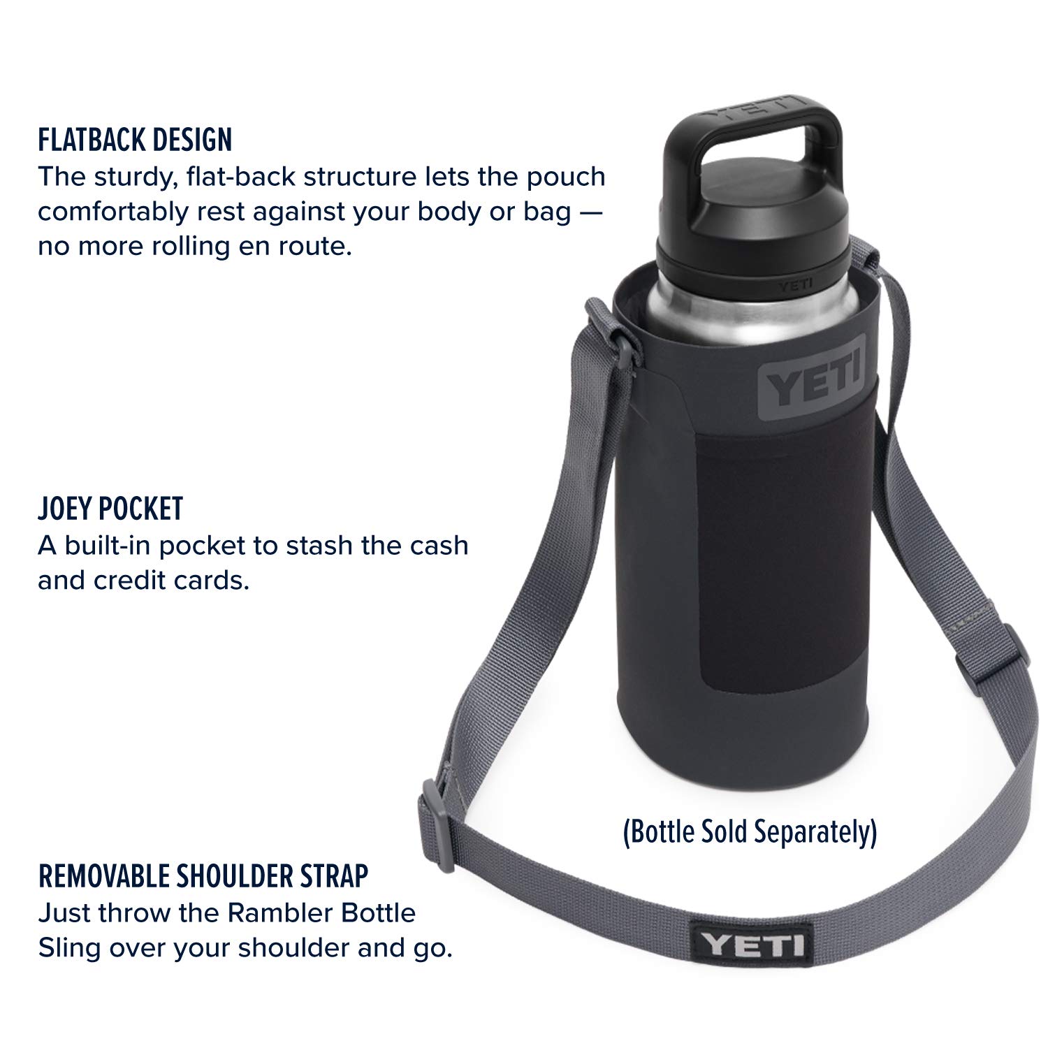 YETI Rambler Bottle Sling - Insulated Water Bottle Holder for 20-36oz Tumblers - Perfect for Hiking, Camping & Outdoor Adventures