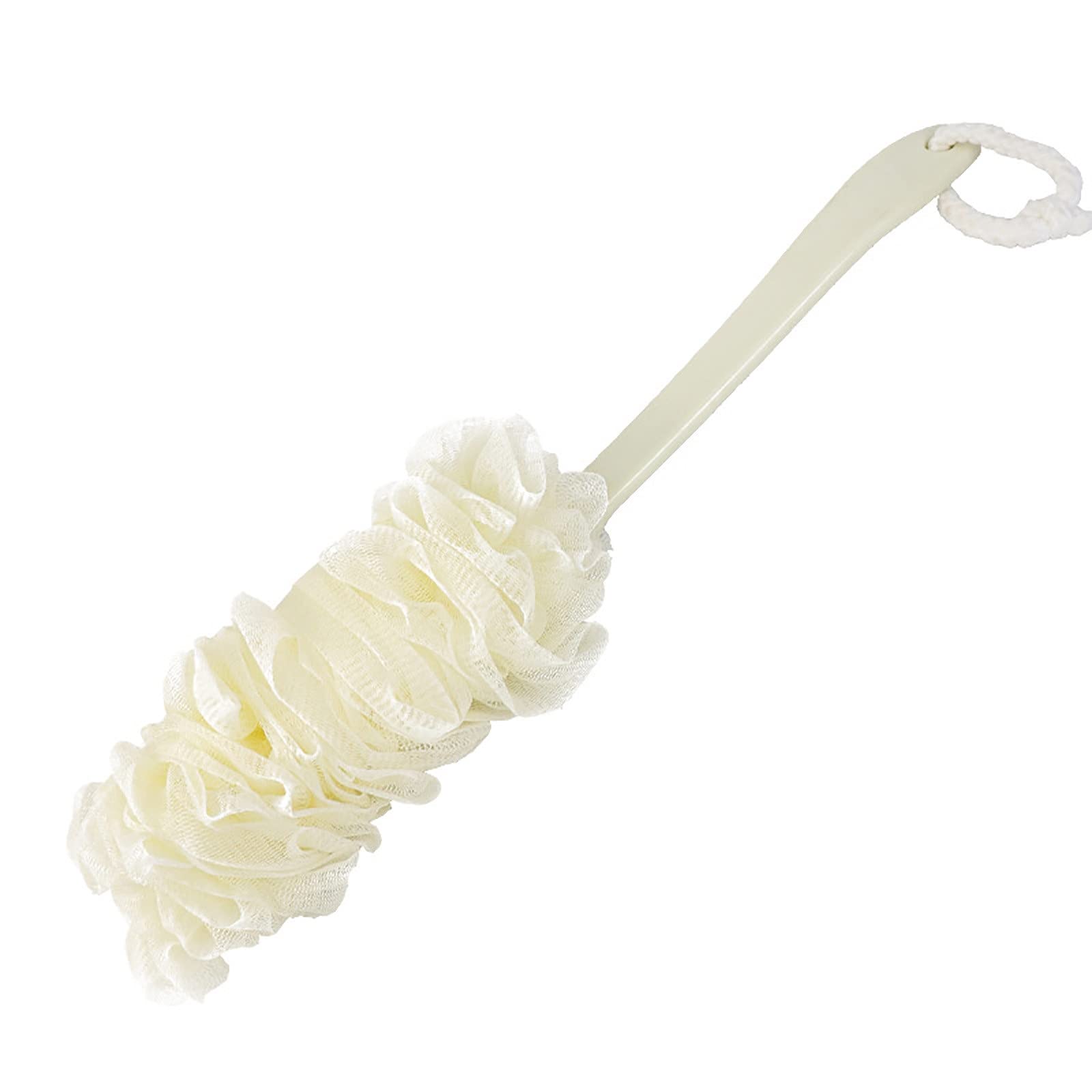 LEIGE Puff Ball Scrubber - Soft Mesh Bath & Shower Brush with Long Handle for Exfoliating & Cleansing - Gentle Body Back Washcloth (Color: 02) - Perfect for Spa, Exfoliation & Deep Skin Cleansing
