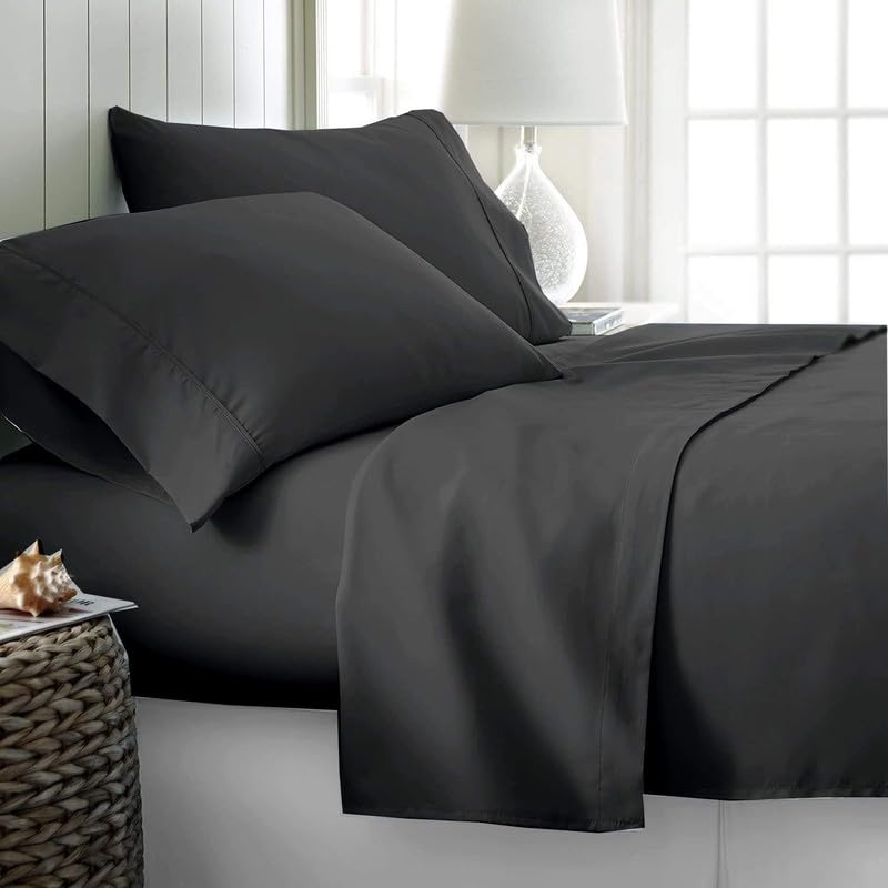 Premium 1800 Microfiber Sheet Set for Murphy/Wall Beds (4-Piece, Stone Grey) - Deep Pocket 6-10
