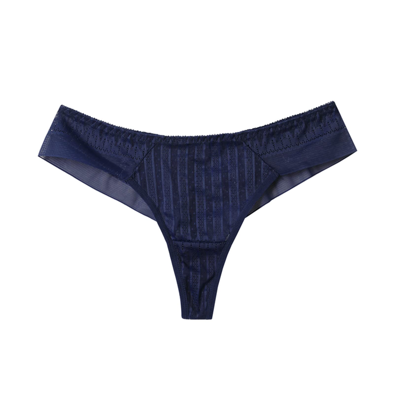 Women's Cotton Underwear - Patchwork Color Bikini Briefs, Solid Dark Blue, Size L | Comfortable & Breathable for Daily Wear, Workout & Sleep