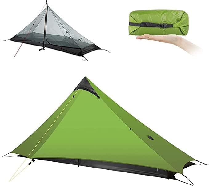 Ultralight 1/2 Person 3-Season Backpacking Tent - Lightweight LanShan Camping Shelter for Hiking, Trekking & Outdoor Adventures | Perfect for Solo Campers & Couples in Mountains, Forests & National Parks
