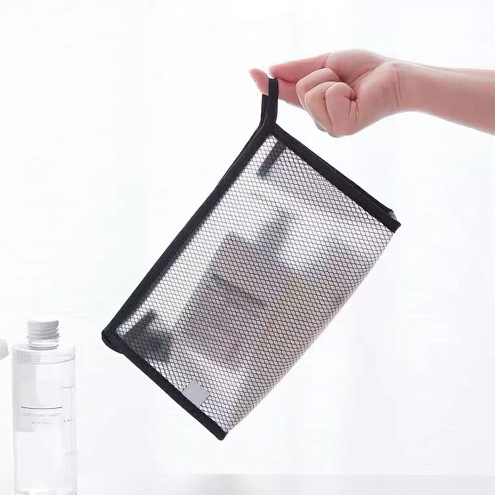 Clear Vinyl Travel Toiletry Bag - Waterproof Cosmetic Organizer for Makeup & Essentials