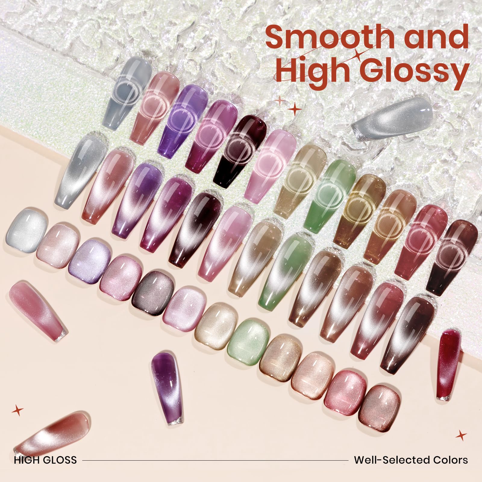 12 Colors Magnetic Gel Nail Polish Set with UV/LED Lamp - Moonlight Cat Eye Soak Off Manicure Kit with Magnetic Stick for Salon & Home Nail Art | Valentine's Day Gift for Women | Perfect for Parties, Weddings & Special Occasions