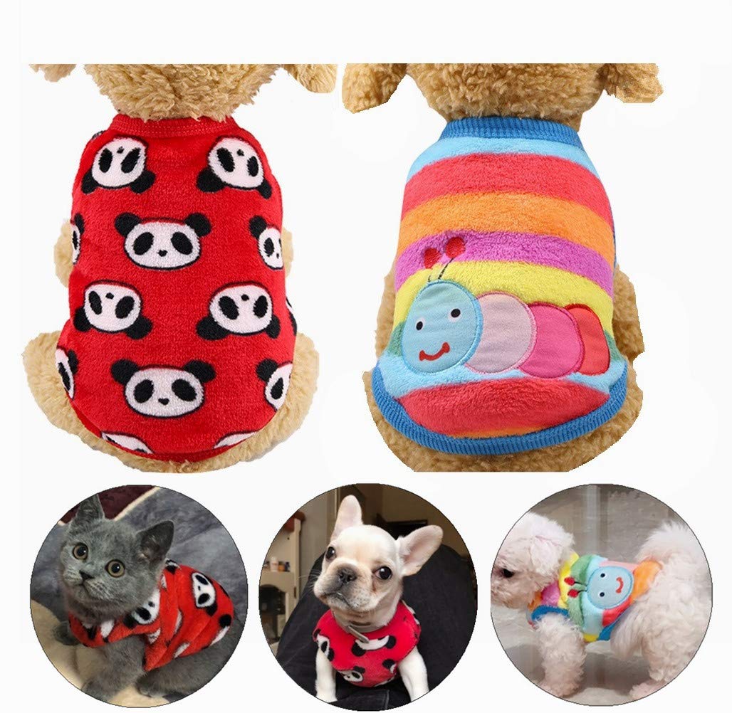 YIKEYO 2-Piece Fall Dog Clothes Set for Small Dogs - Cozy Chihuahua & Yorkie Sweaters for Female Puppies - XXS Tiny Dog Outfits for Girls | Perfect for Autumn Walks & Indoor Comfort