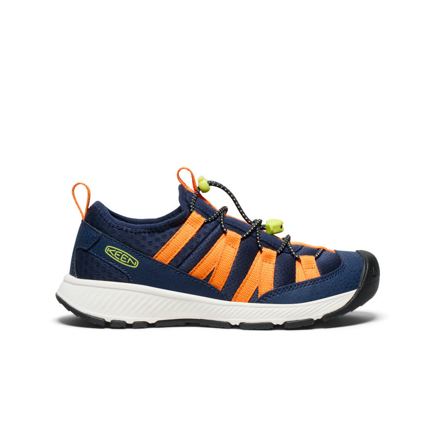 Motozoa Big Kids' Sneakers - Navy Blue & Bright Marigold Color | Comfortable Athletic Shoes for School, Running, and Outdoor Play
