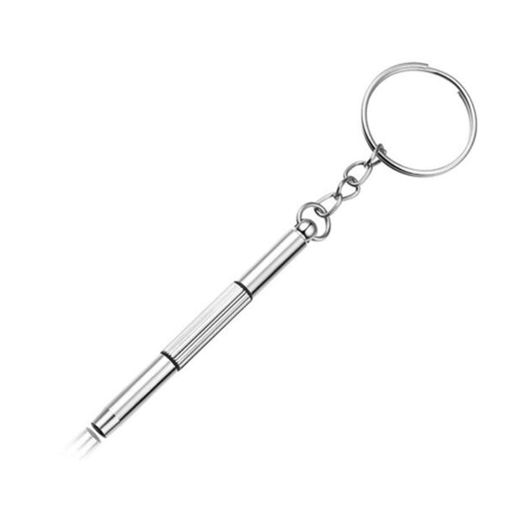 ZYHO 3-in-1 Multi-Purpose Repair Tool Kit - Mini Stainless Steel Screwdriver Keychain for Eyeglasses, Sunglasses, Watches & Jewelry Repair - Fix Loose Frames, Adjust Watch Bands, Tighten Laptop Screws - Perfect for Travel, Office & Home Use