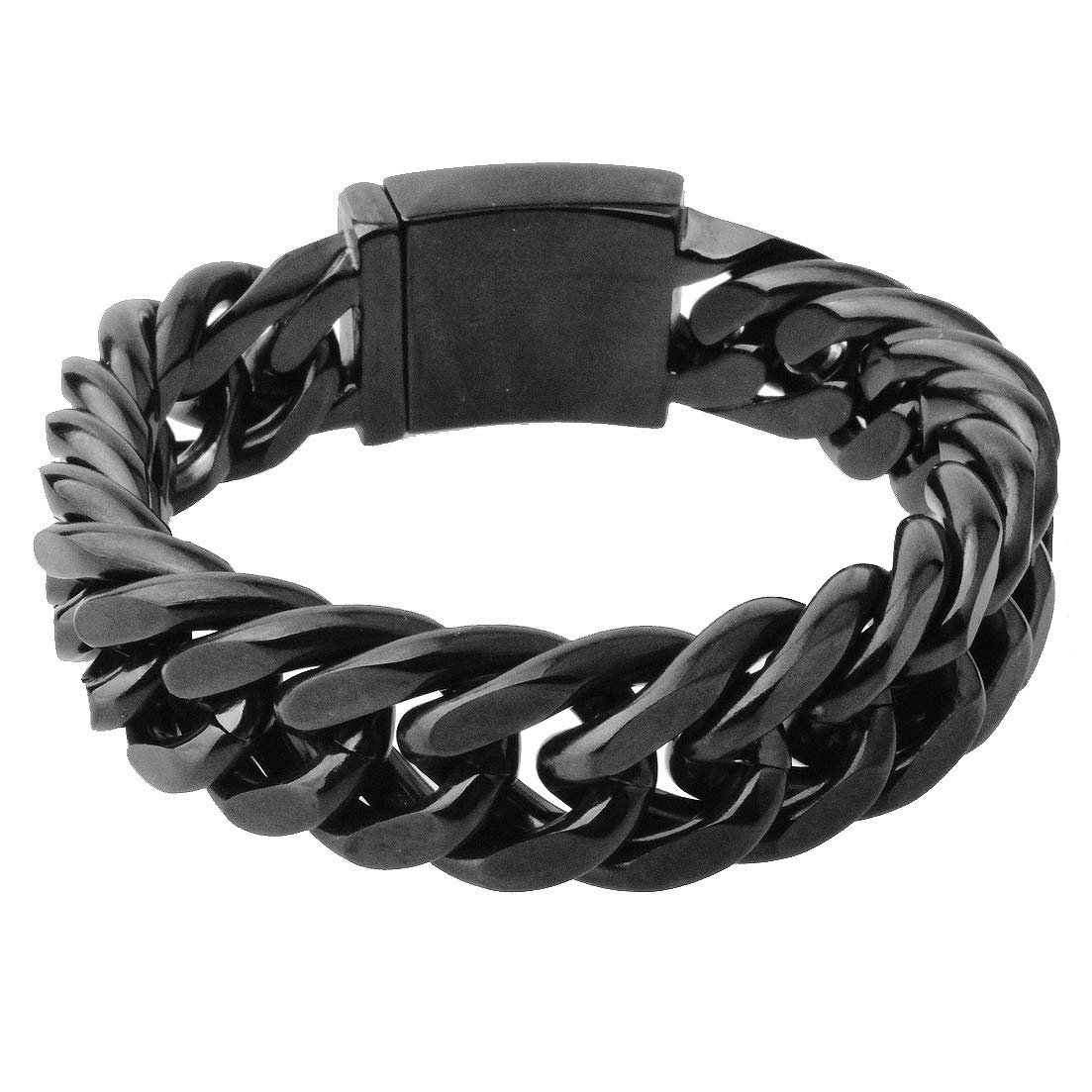 Chunky Black Stainless Steel Cuban Link Chain for Men - Stylish & Durable Necklace for Everyday Wear