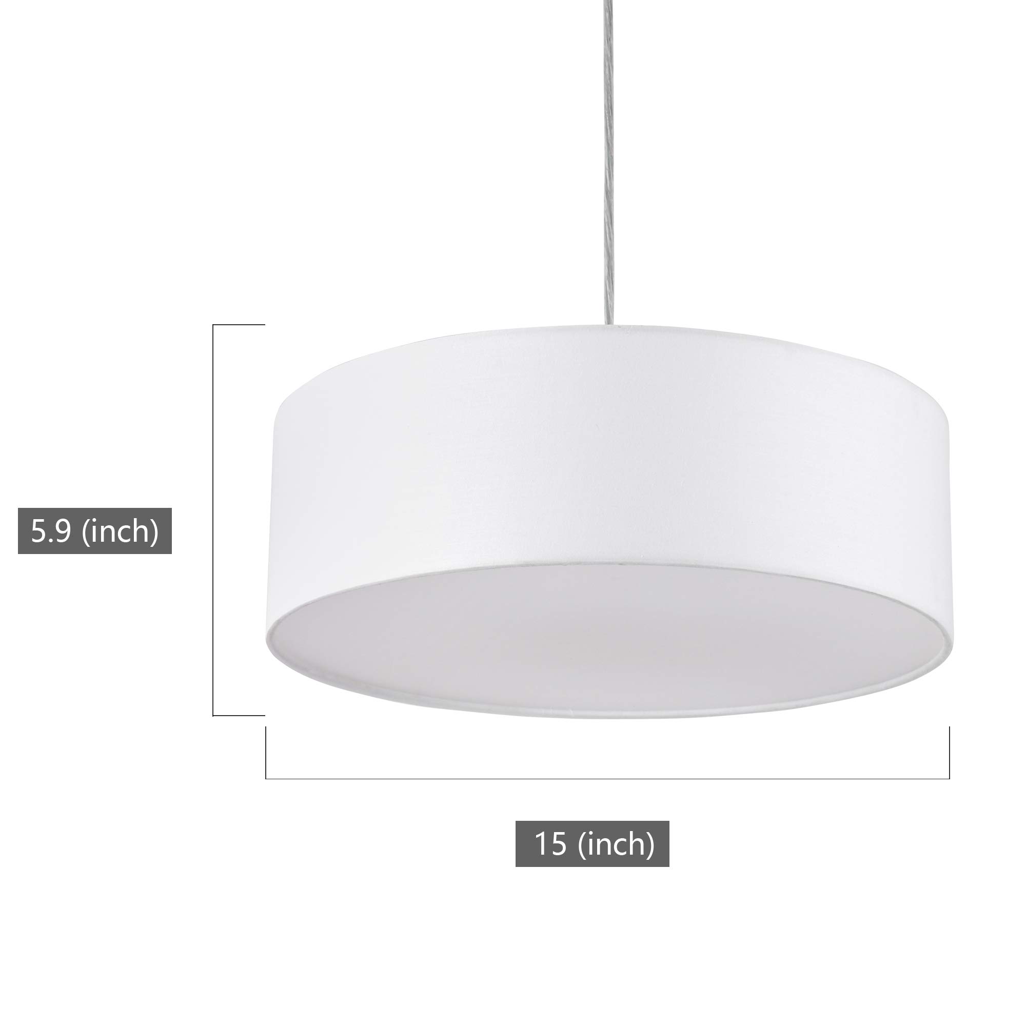 Modern Fabric Pendant Light - 15