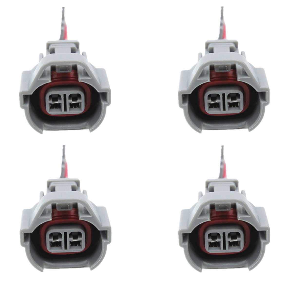4PCS Fuel Injectors with Connector Plug Harness Pigtail Wire - FBY2850 16600-EN200 Replacement for Nissan NV Sentra 2.0L Cube Versa 1.8L - High Performance Fuel Injector Kit for Smooth Engine Operation & Improved Fuel Efficiency
