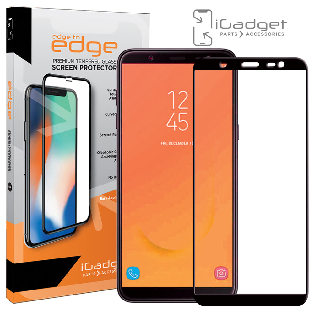 Samsung Galaxy J8 Tempered Glass Screen Protector - 3D Full Coverage, Ultra Clear, Anti-Scratch, Bubble-Free | Perfect for Everyday Use, Gaming & Outdoor Activities