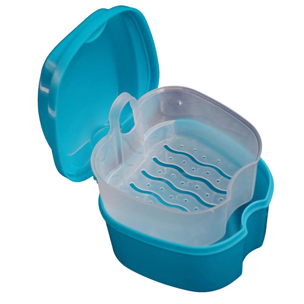 EXCEART 2-Pack Fake Teeth Storage Case - Denture Holder Container for Travel, Cosplay & Dental Care (White) - Perfect for Halloween Costumes, Dental Hygiene & Theatrical Performances