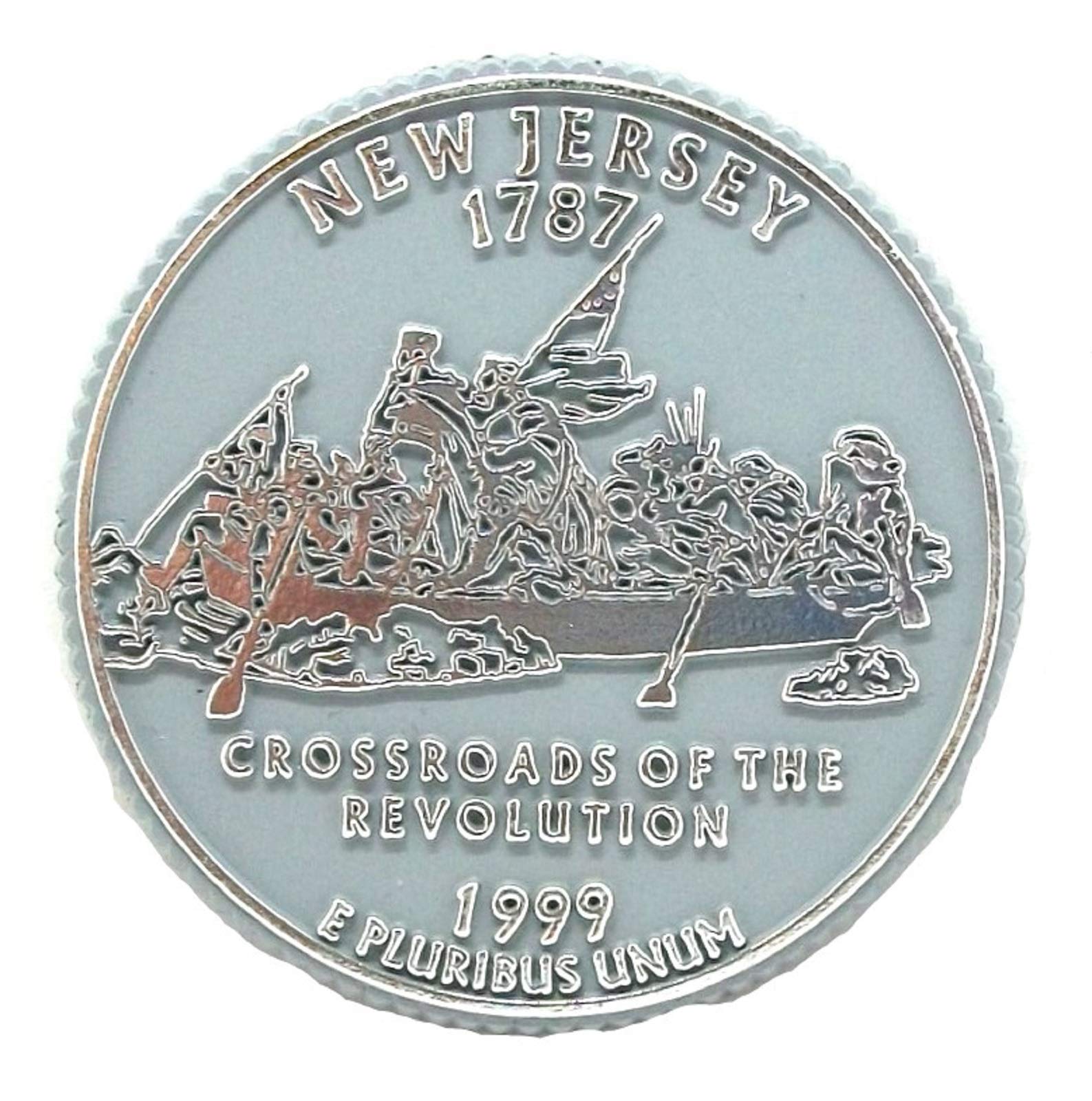 New Jersey State Quarter Fridge Magnet - Collectible Souvenir for Refrigerator, Office & Home Decor | Perfect for Coin Collectors & Travel Memorabilia