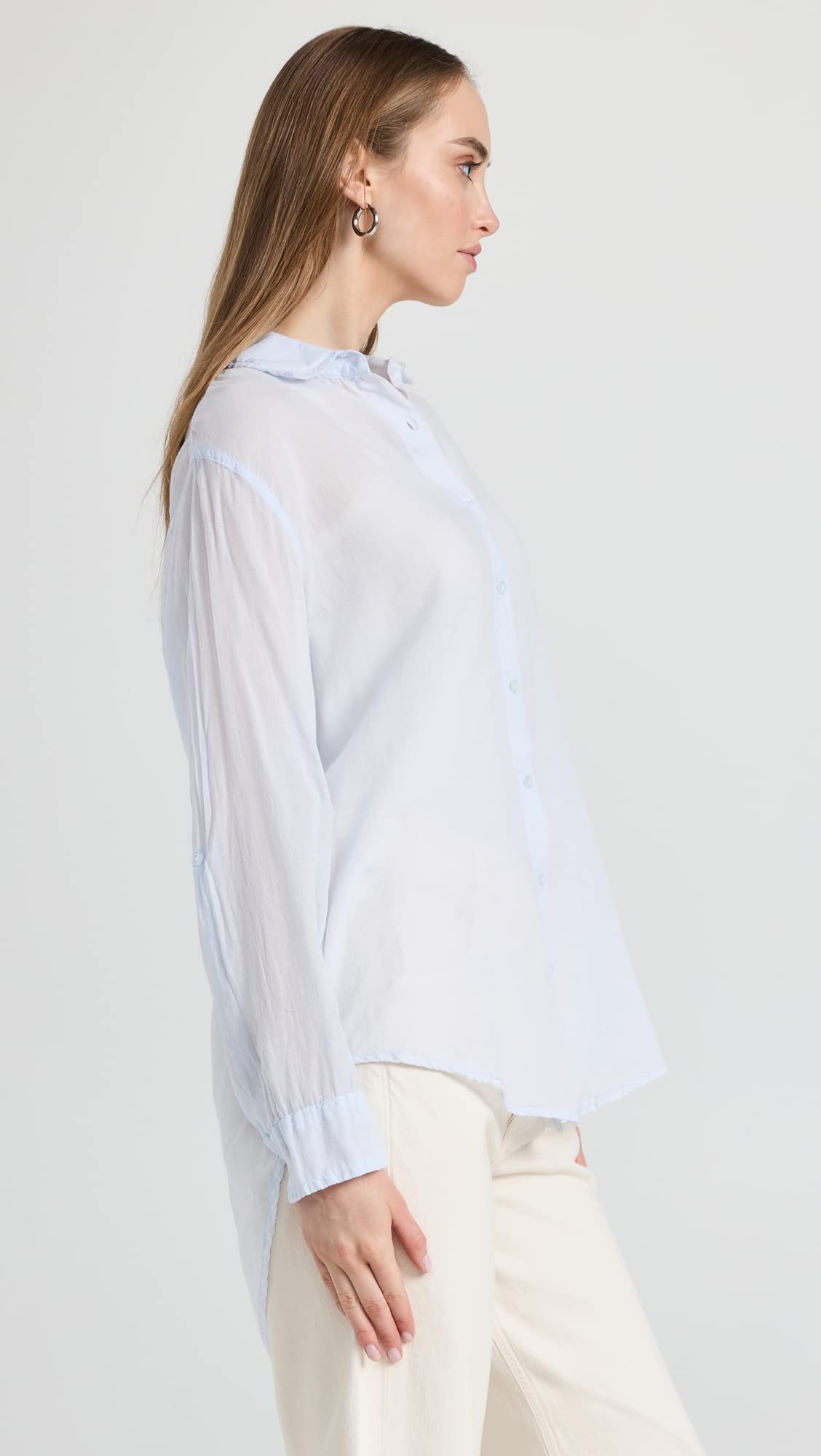 SUNDRY Women's Oversized Button Down Shirt - Casual Long Sleeve Loose Fit Blouse for Travel, Work & Everyday Wear | Comfortable & Stylish Plus Size Tops