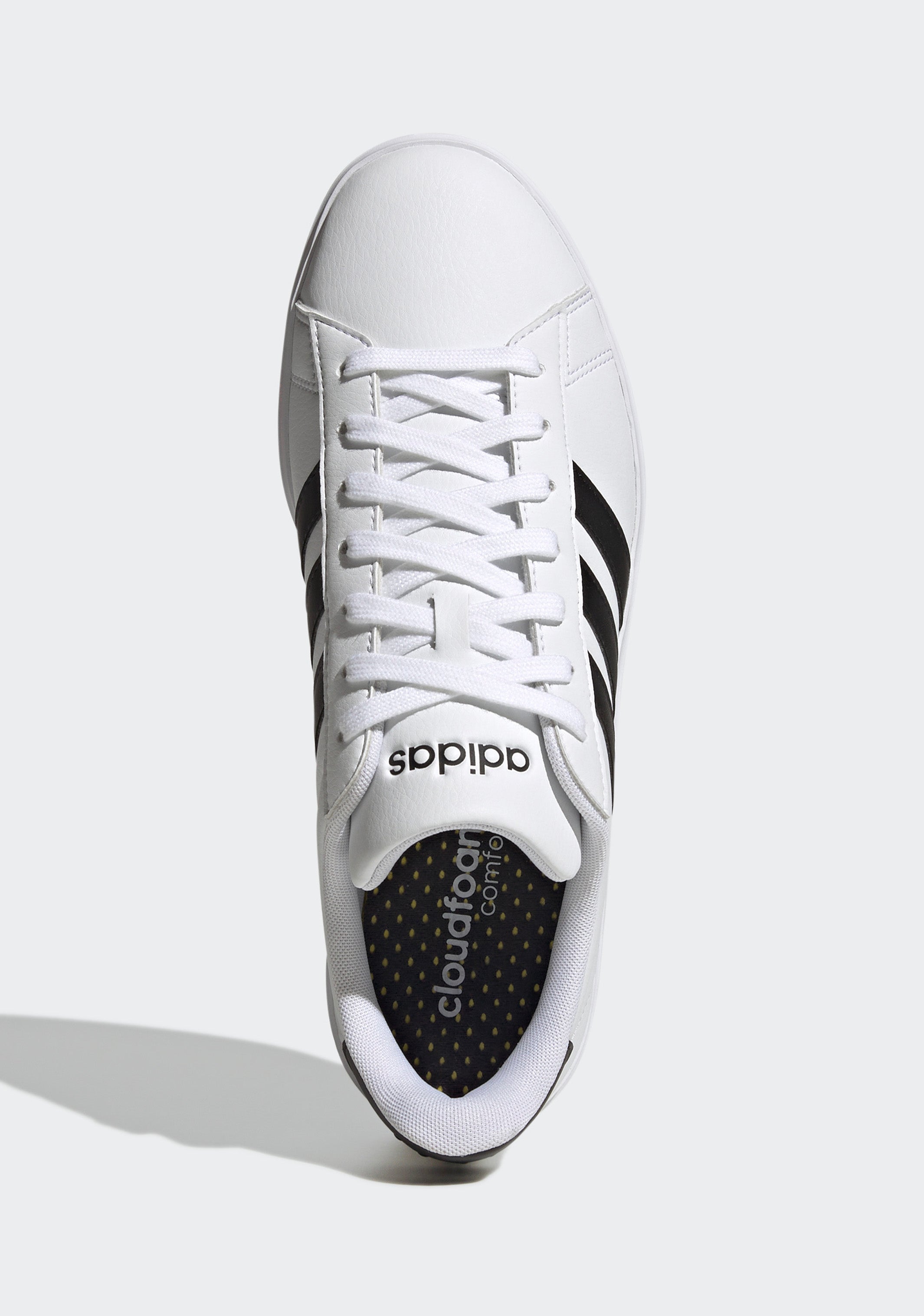 Adidas Men’s Grand Court 2.0 Sneakers - Comfortable Casual Shoes for Walking, Running & Gym - White/Black Tennis Shoes for Men