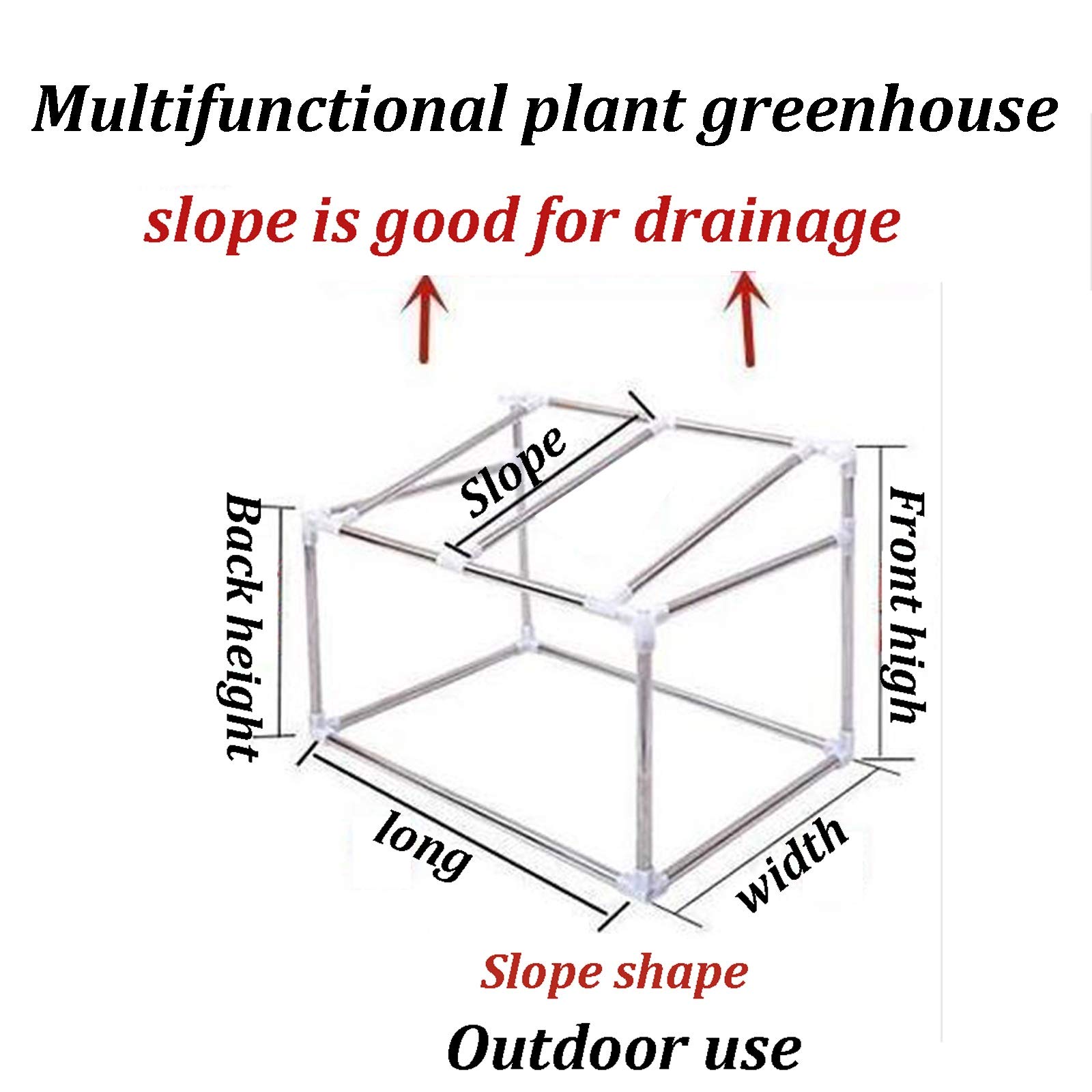 MAHFEI Mini Greenhouse for Tabletop - Portable Small Plant Greenhouse with Clear PVC Cover & Pitched Roof Design - Indoor Outdoor Garden, Backyard, Balcony Use for Flowers, Herbs, Seedlings