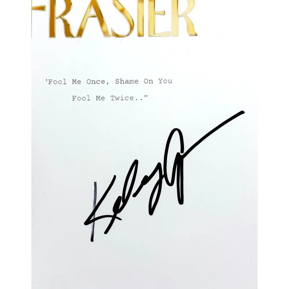 Kelsey Grammer Autographed Frasier Script Framed Collage with BAS COA - Signed Memorabilia for TV Show Fans & Collectors - Perfect for Home Theater, Office Decor, or Gift Giving