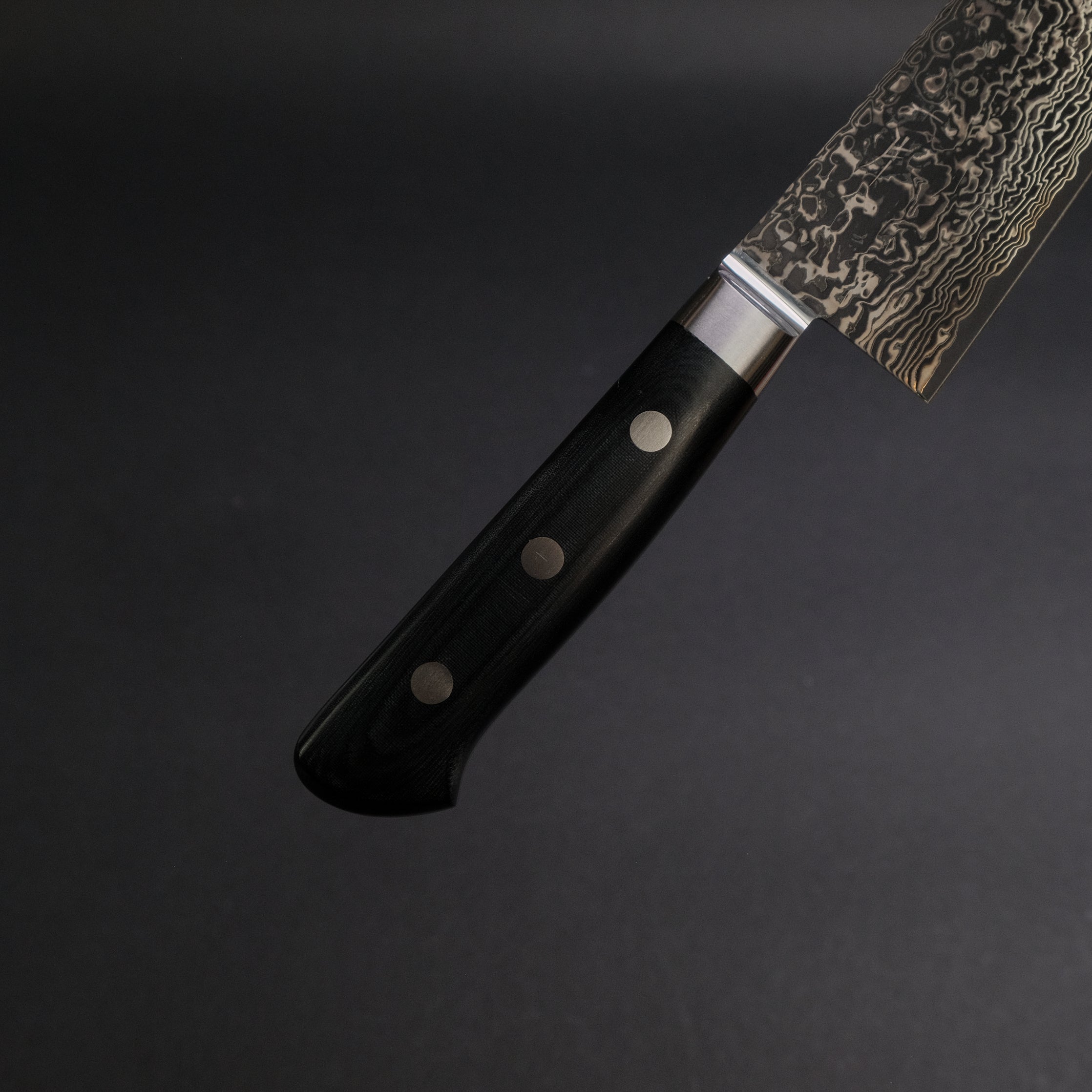 Premium Hitohira FJ SG2 Nickel Damascus Black Gyuto 210mm Japanese Chef Knife with Linen Micarta Handle - Perfect for Sushi, Meat Slicing & Professional Kitchen Use