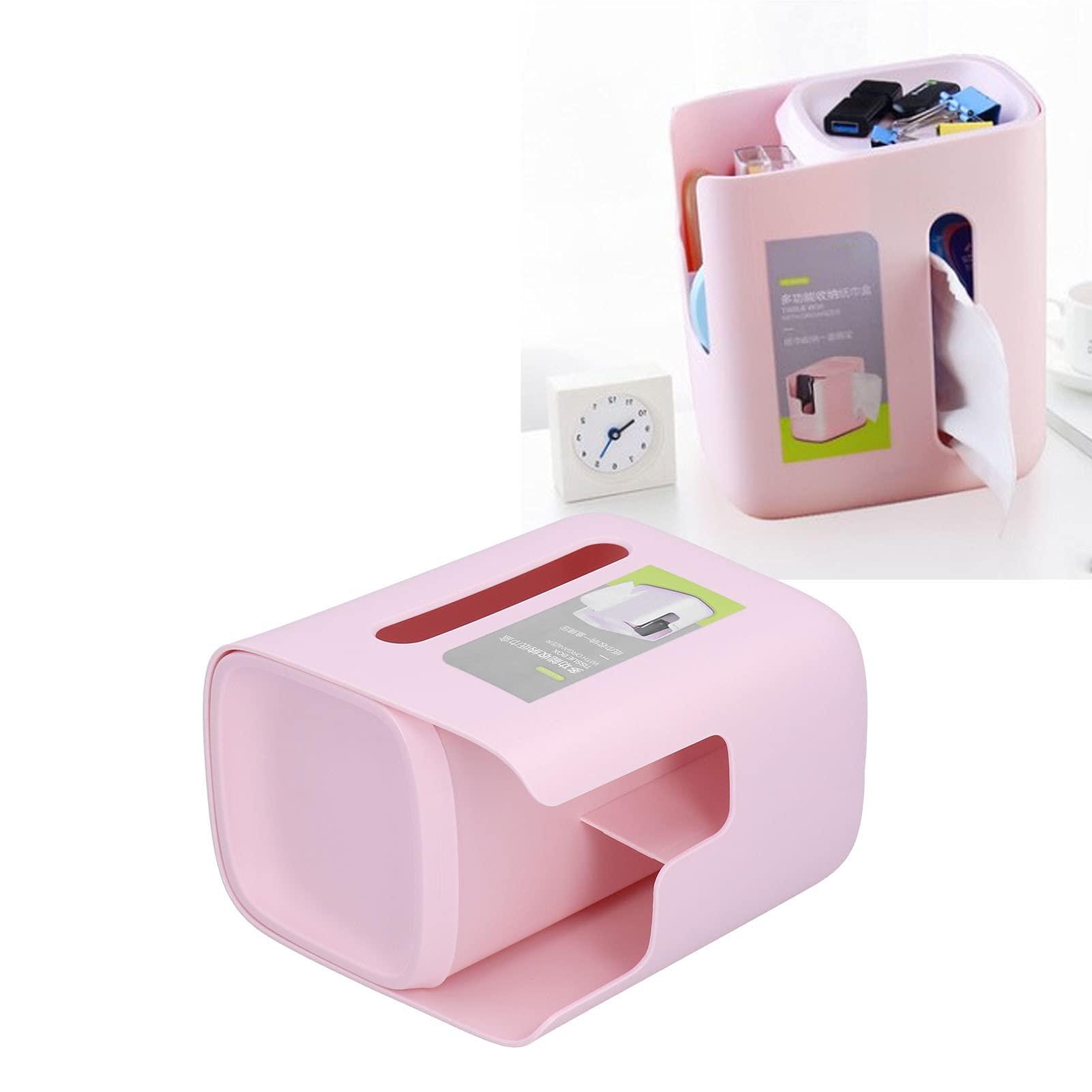 Waterproof Tissue Box Holder with Concave Cover - Dustproof Storage Organizer for Tissues, Remote Controls & Phones | Perfect for Living Room, Bedroom & Office Organization