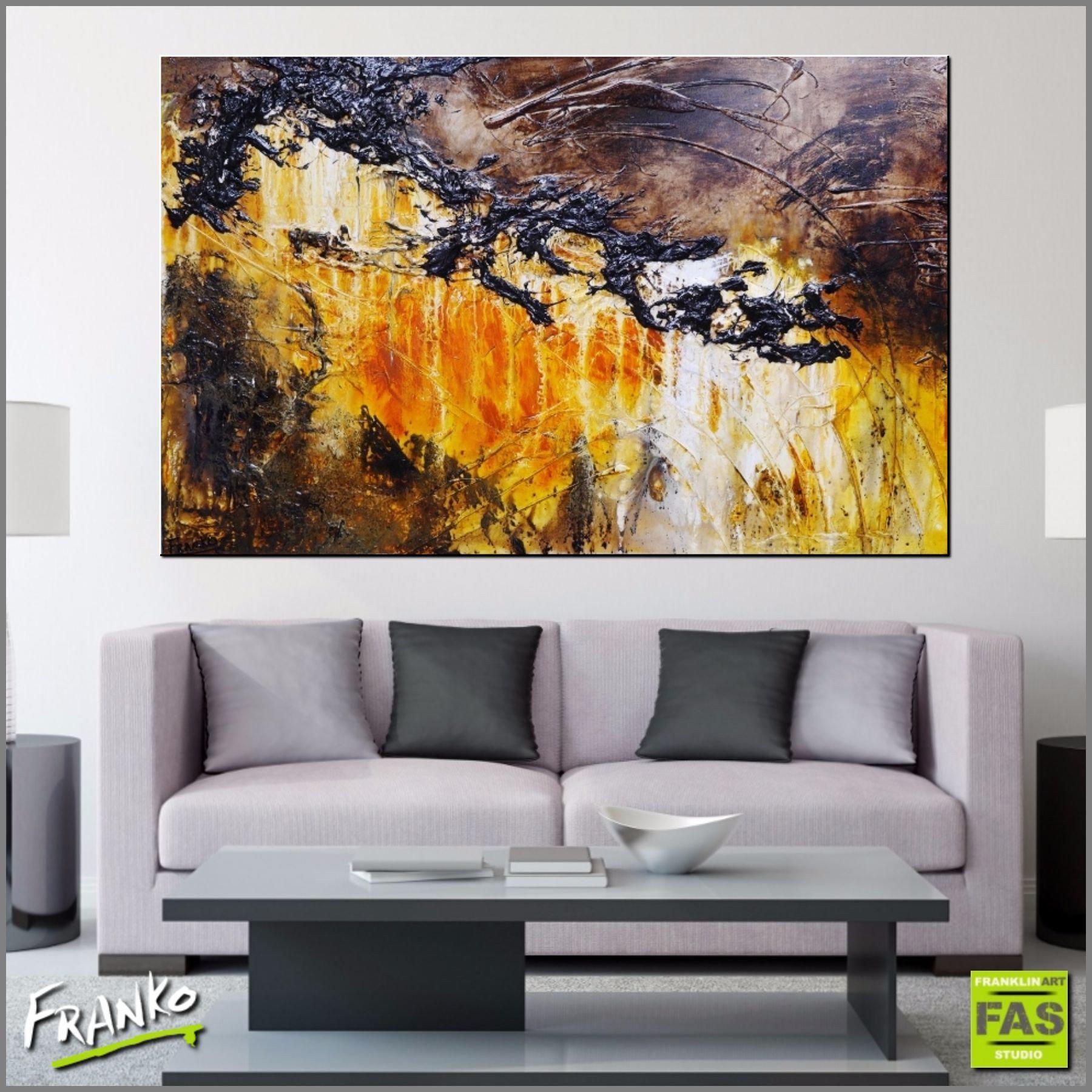 Australian Sienna Riot 160cm x 100cm Abstract Canvas Art - Modern Wall Decor for Living Room, Bedroom & Office