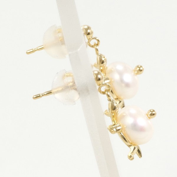 18K Yellow Gold Pearl Earrings for Women – Elegant & Timeless Pearl Jewelry – Perfect for Weddings, Parties & Special Occasions
