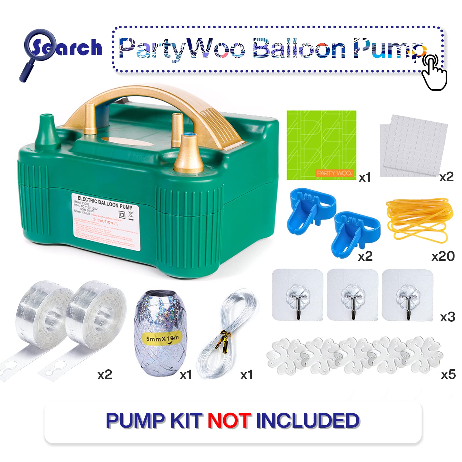 PartyWoo 85-Pack Clover Green Balloons - 18