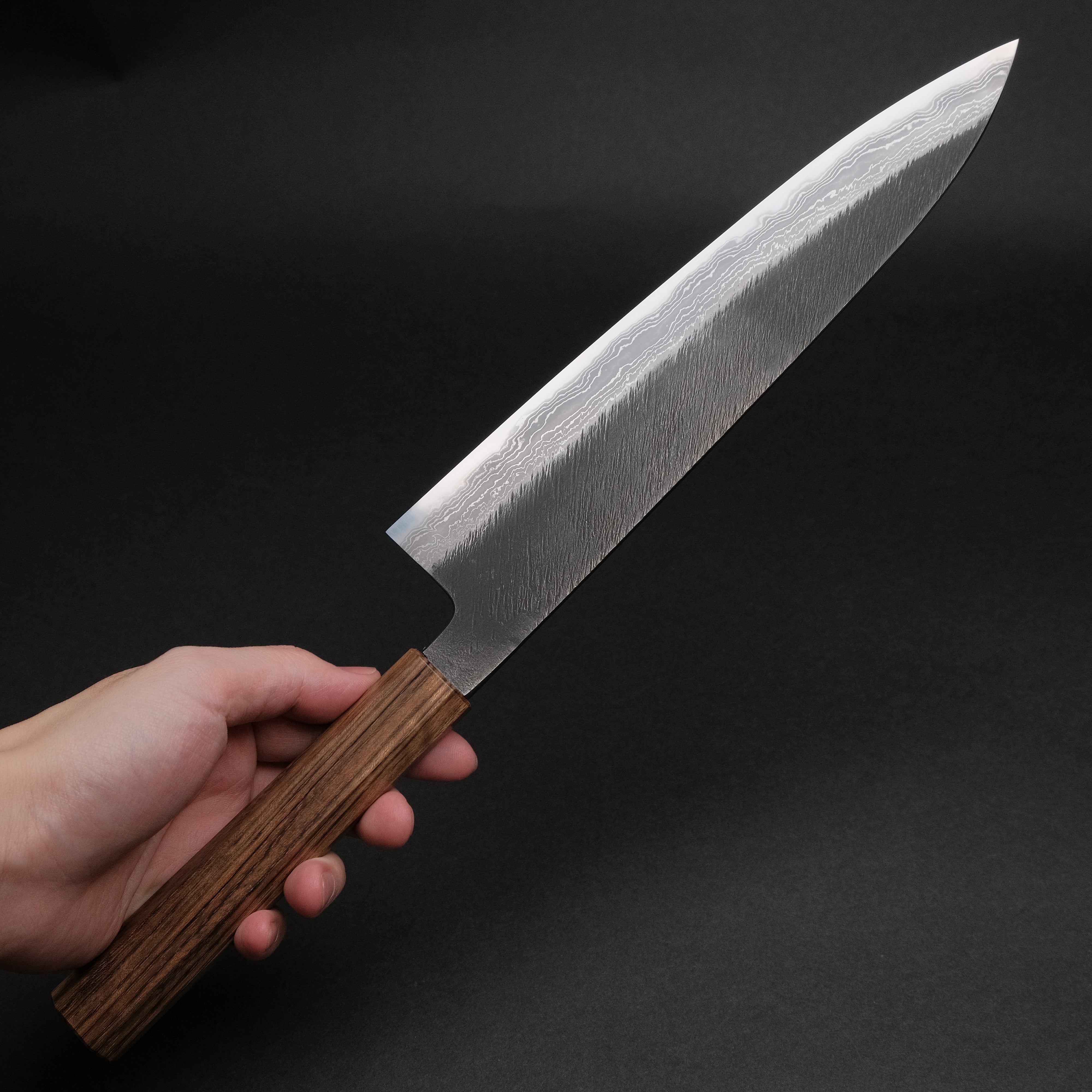 Ajikataya White #2 Matsuba Damascus Gyuto 240mm Japanese Chef Knife with Obankole Handle - Premium Kitchen Knife for Professional Chefs & Home Cooking, Perfect for Slicing, Dicing & Meat Cutting